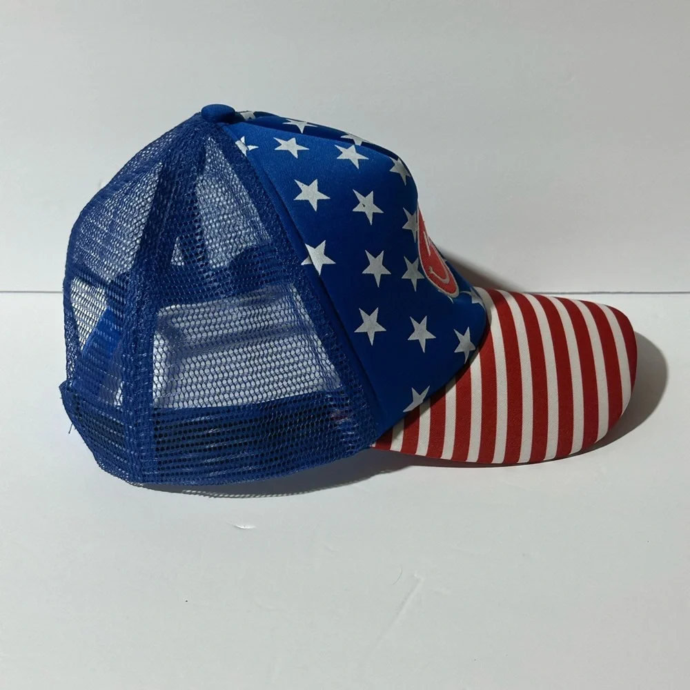 Stars and Stripes Smiley Face adjustable hat